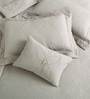 Grey 644 GSM Cotton King Sized Bedding Set, 2 Pillow Cover, 1 Cushion Cover