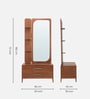 Kingsley Brown Colour Dressing Table In Matte Finish