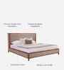 Kingsley Queen Size Bed In Beige Finish