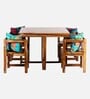 Kgston 4 Seater Print Table Set And With Teak Finish