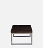 Kingston Solid Wood Coffee Table In Walnut Finish & Chrome Base