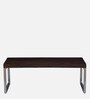 Kingston Solid Wood Coffee Table In Walnut Finish & Chrome Base