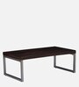 Kingston Solid Wood Coffee Table In Walnut Finish & Chrome Base