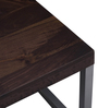 Kingston Solid Wood Coffee Table In Walnut Finish & Chrome Base
