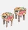 Kingsville Stool Set Of 2 In Multicolour