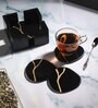 Kintsugi Black & Gold Coaster Set (Pack Of 6)
