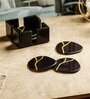 Kintsugi Black & Gold Coaster Set (Pack Of 6)