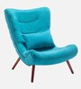 Kintze Chenille Chair With Ottoman In Blue Colour Kintze Chenille Chair With Ottoman In Blue Colour