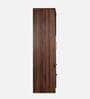 Kioshi 4 Door Wardrobe in Columbia Walnut Finish with Mirror & Lock