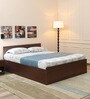 Kioshi King Size Bed in Walnut Finish with Box Storage
