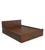 Kioshi King Size Bed in Walnut Finish with Box Storage