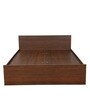 Kioshi King Size Bed in Walnut Finish with Box Storage