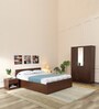 Kioshi King Size Bed in Walnut Finish with Box Storage