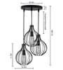Kiosk Black Metal Cluster Hanging Light