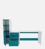 Kipling Hutch Desk in Frosty White And Ocean Green Finish