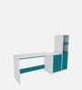 Kipling Hutch Desk in Frosty White And Ocean Green Finish