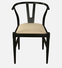 Kira Solid Wood Dining Chair In Black Colour
