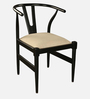 Kira Solid Wood Dining Chair In Black Colour