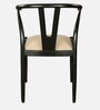 Kira Solid Wood Dining Chair In Black Colour