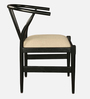 Kira Solid Wood Dining Chair In Black Colour
