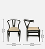 Kira Solid Wood Dining Chair In Black Colour