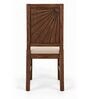 Kiran 6 Seater Dining Set In Provincial Teak Finish With Beige Colour Chair Kiran 6 Seater Dining Set In Provincial Teak Finish With Beige Colour Chair