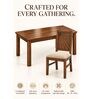 Kiran 6 Seater Dining Set In Provincial Teak Finish With Beige Colour Chair Kiran 6 Seater Dining Set In Provincial Teak Finish With Beige Colour Chair