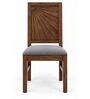 Kiran 6 Seater Dining Set In Provincial Teak Finish With Grey Colour Chair Kiran 6 Seater Dining Set In Provincial Teak Finish With Grey Colour Chair