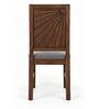 Kiran 6 Seater Dining Set In Provincial Teak Finish With Grey Colour Chair Kiran 6 Seater Dining Set In Provincial Teak Finish With Grey Colour Chair