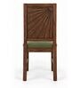 Kiran 6 Seater Dining Set In Provincial Teak Finish With Olive Green Colour Chair Kiran 6 Seater Dining Set In Provincial Teak Finish With Olive Green Colour Chair