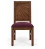Kiran 6 Seater Dining Set In Provincial Teak Finish With Plum Colour Chair Kiran 6 Seater Dining Set In Provincial Teak Finish With Plum Colour Chair