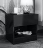 Kireina Bedside Table in Brown Finish with Drawer