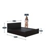 Kireina Queen Size Bed in Brown Finish with Box Storage
