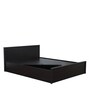 Kireina Queen Size Bed in Brown Finish with Box Storage