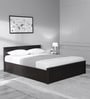 Kireina Queen Size Bed in Brown Finish with Box Storage