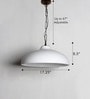 Kirt Ceramic Dome Hanging Light (White) with White Ceramic Shade