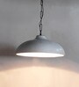 Kirt Ceramic Dome Hanging Light (White) with White Ceramic Shade