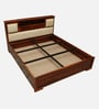 Kirtorf Sheesham Wood King Size Bed In Honey Oak Finish With Box Storage