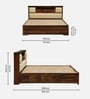 Kirtorf Sheesham Wood King Size Bed In Provincial Teak Finish With Box Storage