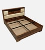 Kirtorf Sheesham Wood King Size Bed In Provincial Teak Finish With Box Storage