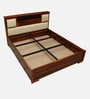 Kirtorf Sheesham Wood Queen Size Bed In Honey Oak Finish With Box Storage