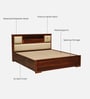 Kirtorf Sheesham Wood Queen Size Bed In Honey Oak Finish With Box Storage