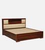 Kirtorf Sheesham Wood Queen Size Bed In Honey Oak Finish With Box Storage