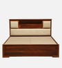 Kirtorf Sheesham Wood Queen Size Bed In Honey Oak Finish With Box Storage