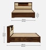 Kirtorf Sheesham Wood Queen Size Bed In Provincial Teak Finish With Box Storage