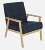 Kitami Solid Wood 1 Seater Sofa in Natural & Navy Finish