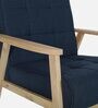 Kitami Solid Wood 1 Seater Sofa in Natural & Navy Finish