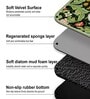 Green Floral Design Kitchen Floor Runner and Mat Combo Pack of 2