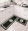 White Birds Design Kitchen Floor Runner and Mat Combo Pack of 2
