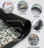 Grey Geometric Design Kitchen Floor Runner and Mat Combo Pack of 2